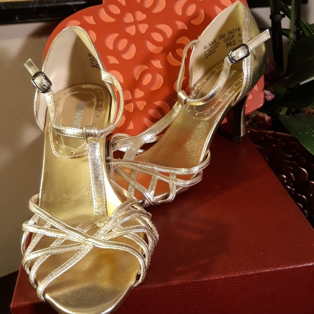 Gold Alana Heels